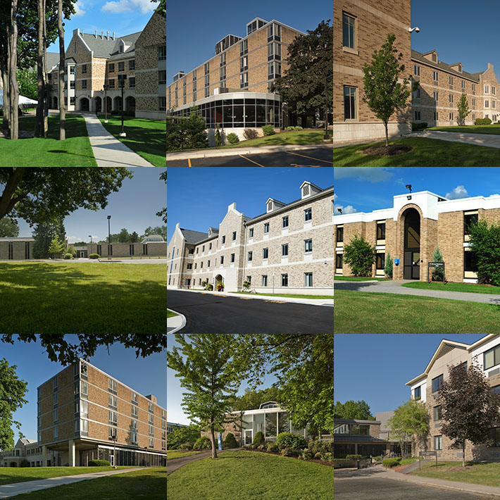 Shots of all nice residence halls at Fisher.